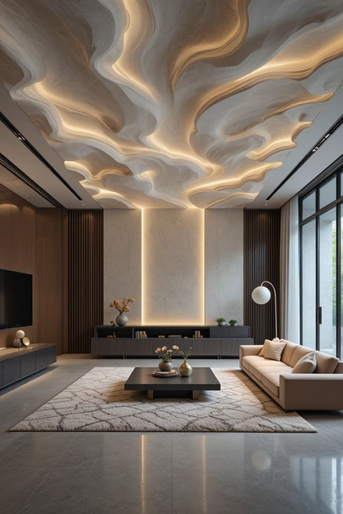 Ceiling – Textured & Layered Lighting
