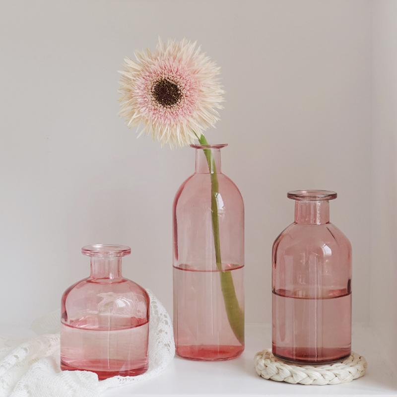 Upcycled Glass Bottle Flower Vases
