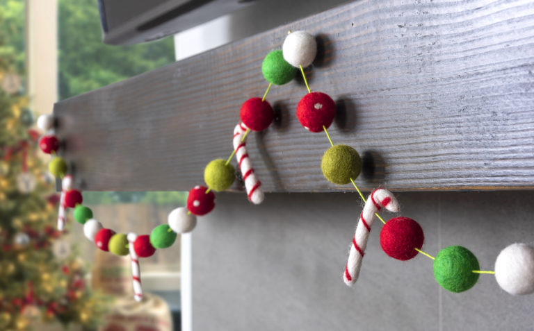 DIY Felt Ball Garland