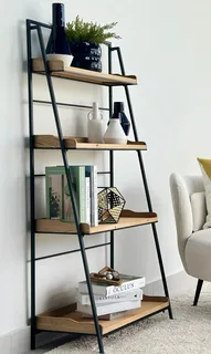 Use a Ladder Shelf Instead of a Bulky Bookcase